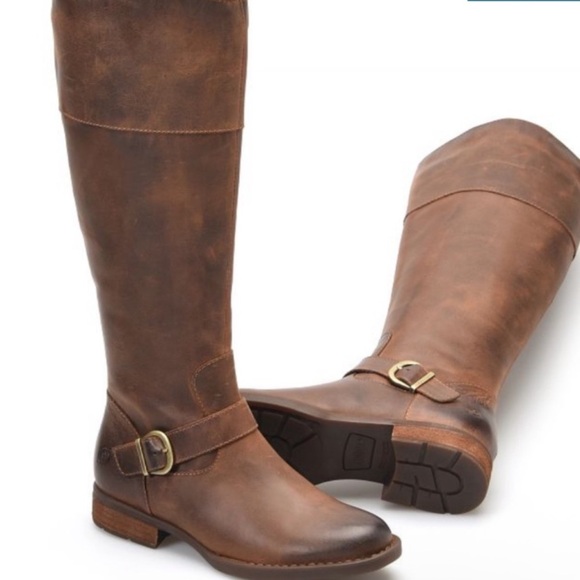 🌸BORN🌸 Brydon Brown Leather Tall Boot Size: 8.5 - Picture 1 of 13